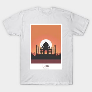 Sunset Splendor - Taj Mahal Poster T-Shirt